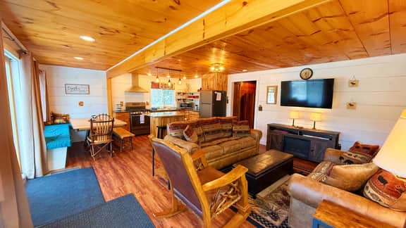 Sandy Bay Hideaway | Dock and Lake access steps from Cabin